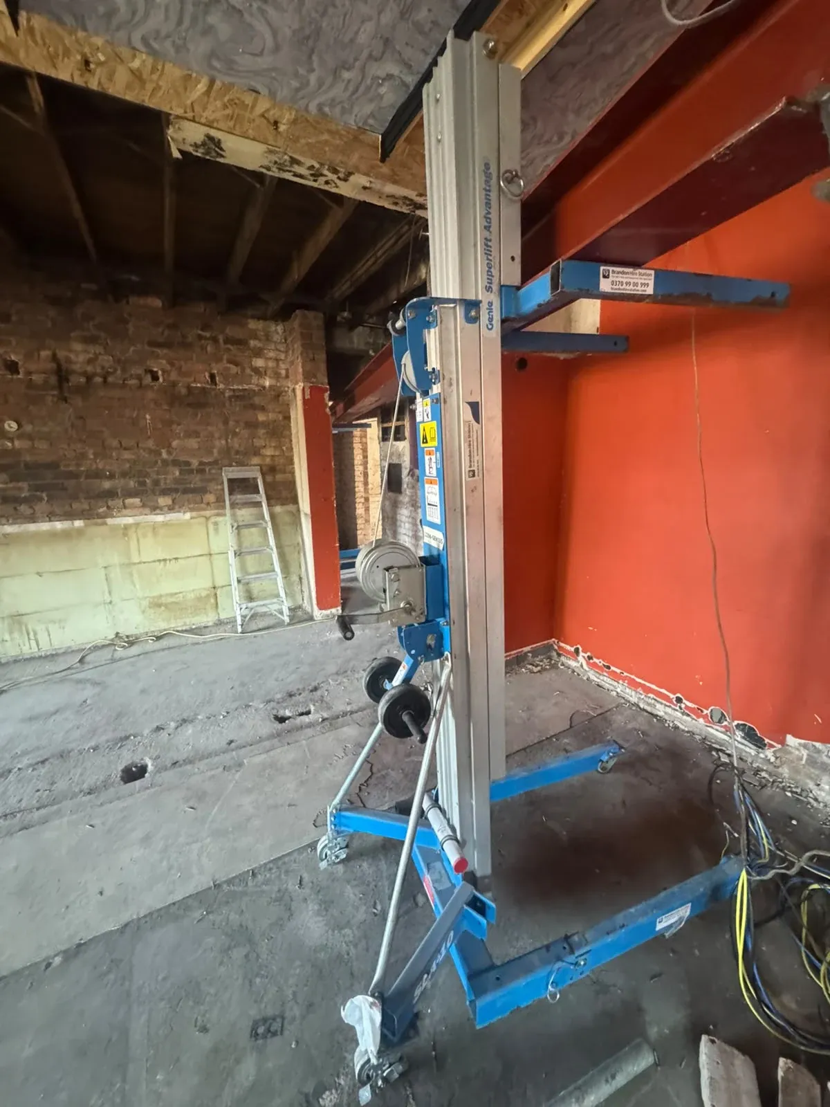 Steel beams and acrow props supporting the structure at the Freebird Pub during conversion works