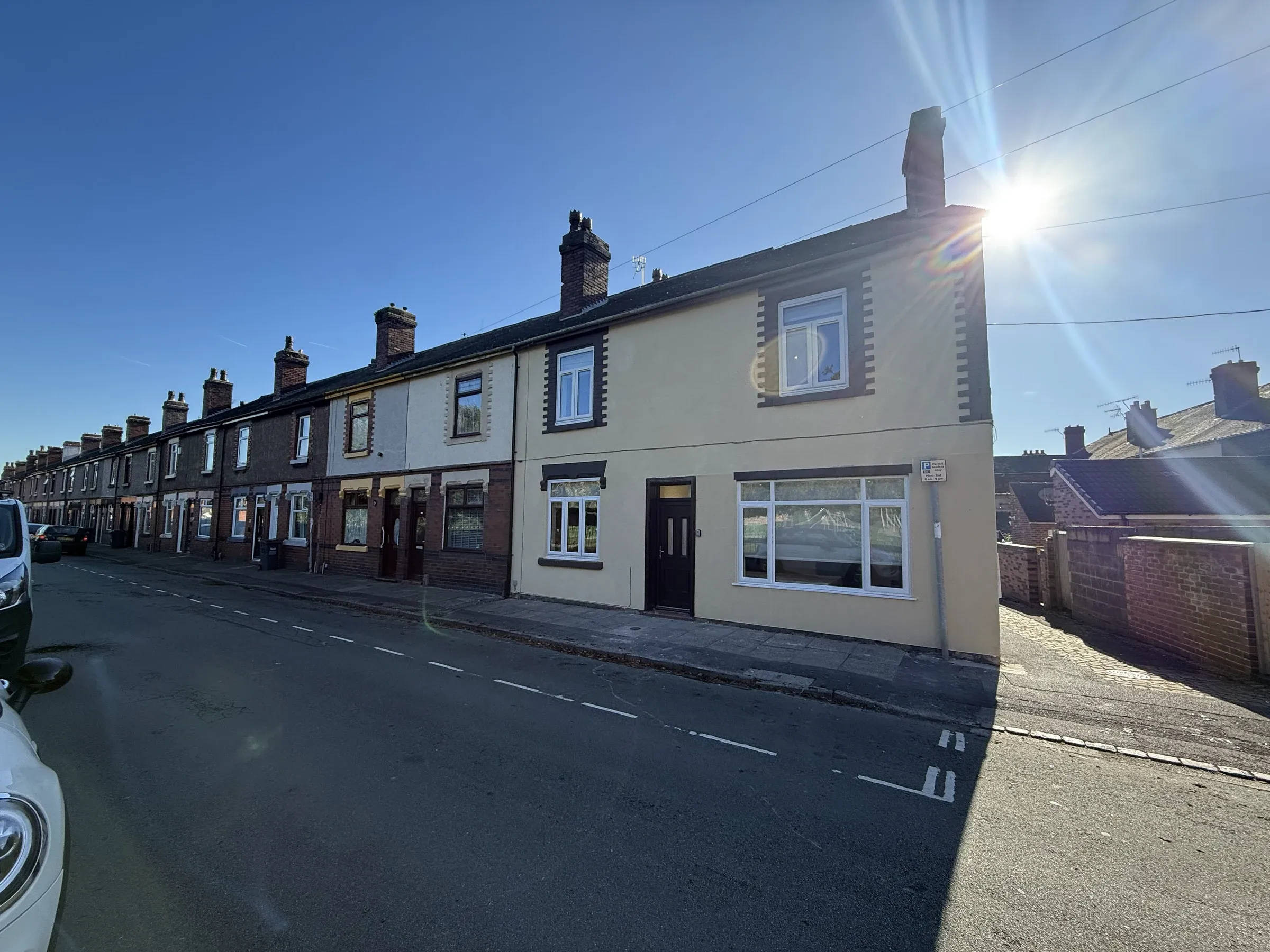 A finished five-bedroom HMO conversion on Yeaman Street, Stoke-on-Trent, seen from the street